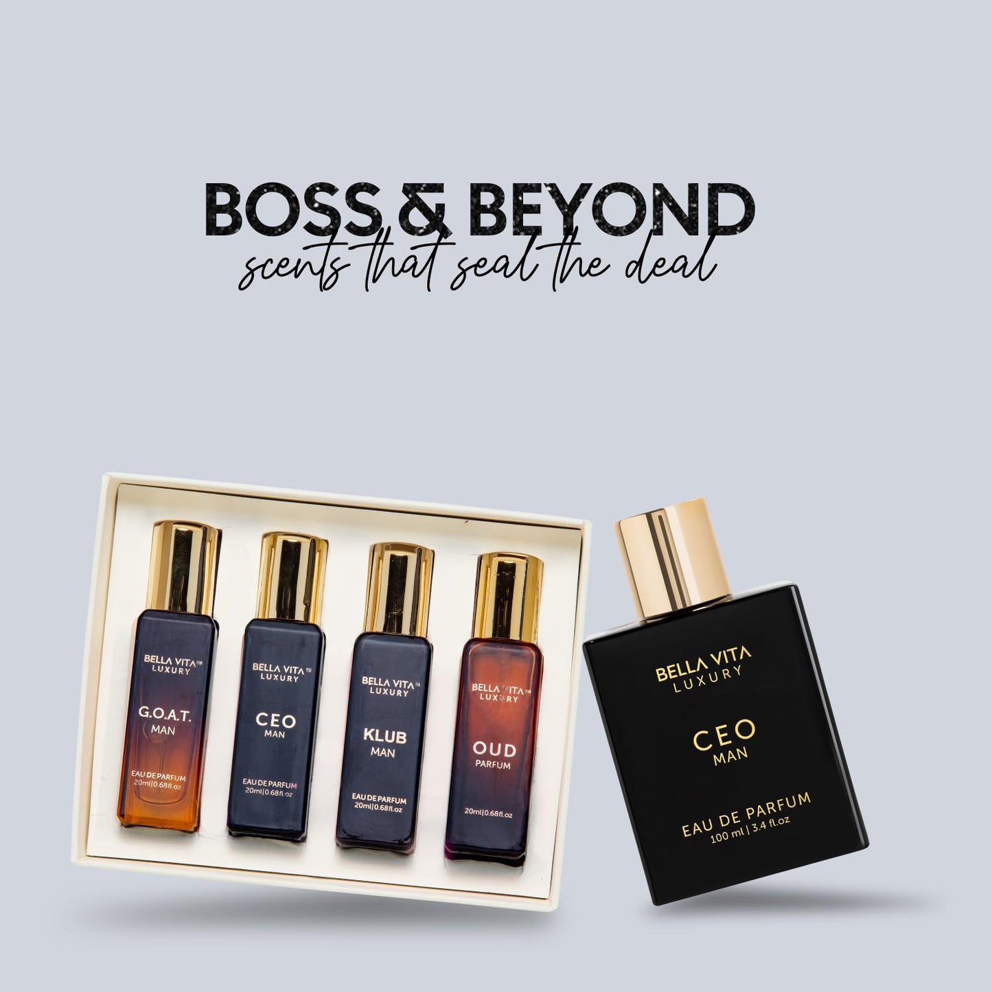 Luxury CEO Men's Gift Set - Long-Lasting Cologne with Lemon, Lavender, Tonka & Agarwood | Perfect for Him