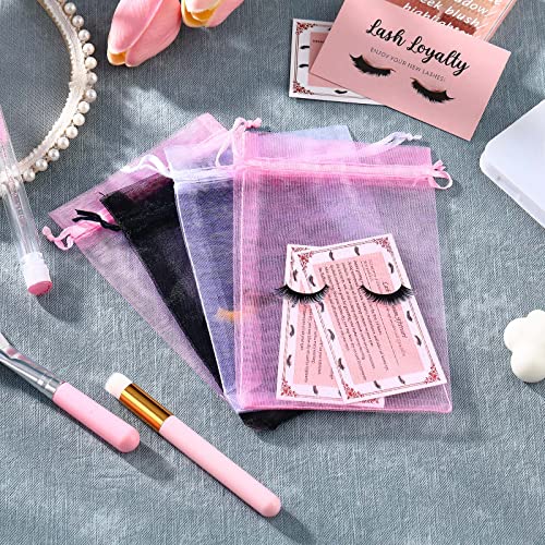 Reginary Multicolored Eyelash Aftercare Bags 4x6 Inch - Pack of 100