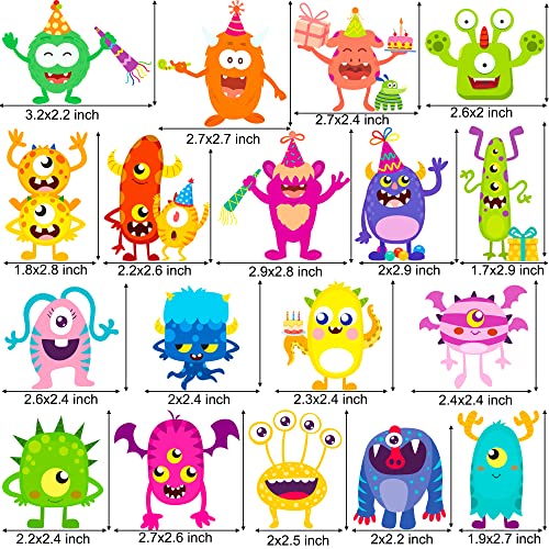 36pcs Little Monster Cupcake Toppers for Kids' Parties