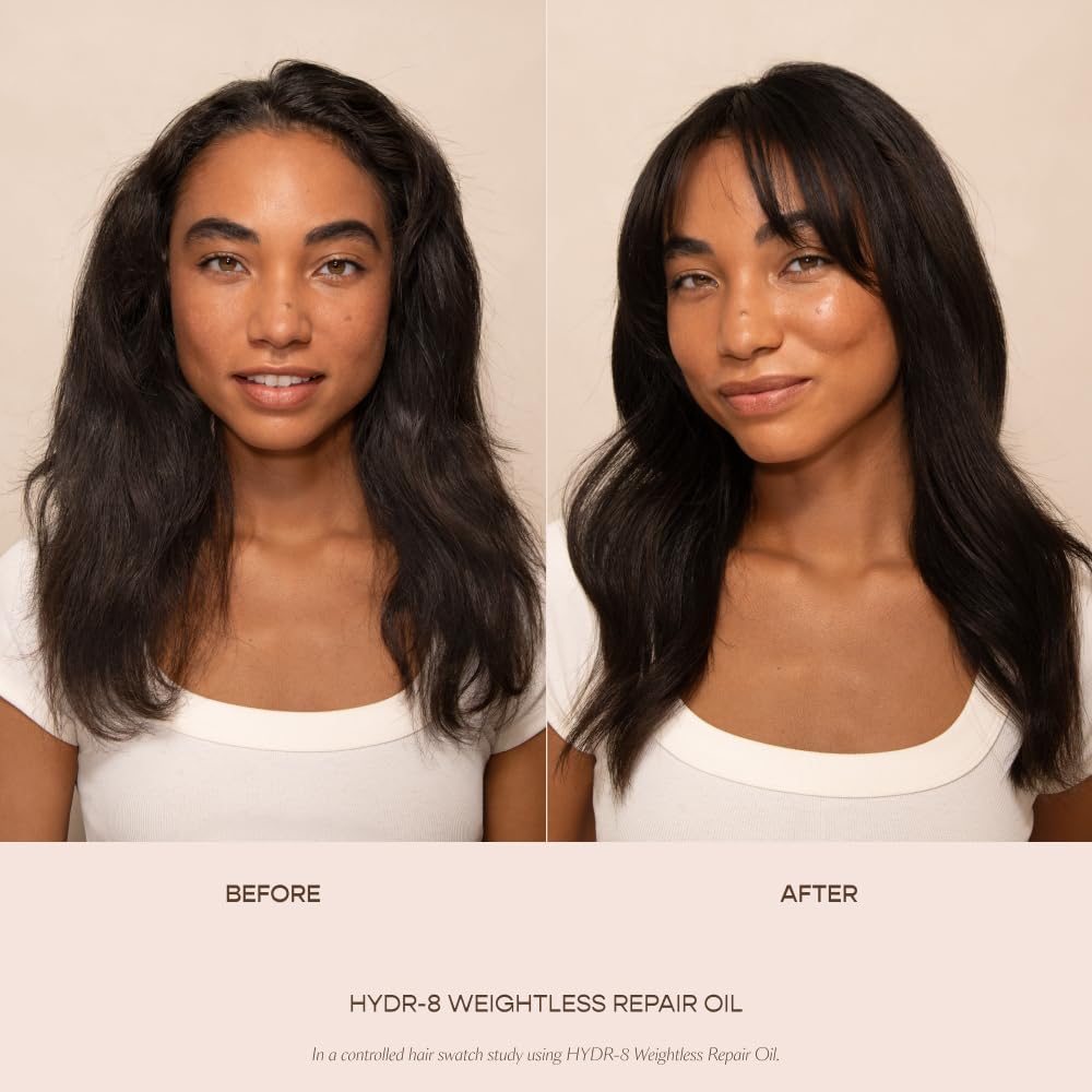 Vegamour Hydr-8 Weightless Repair Oil - Strengthens & Smooths Hair with Marula Oil & Vitamin C | All Hair Types, Vegan, Cruelty-Free