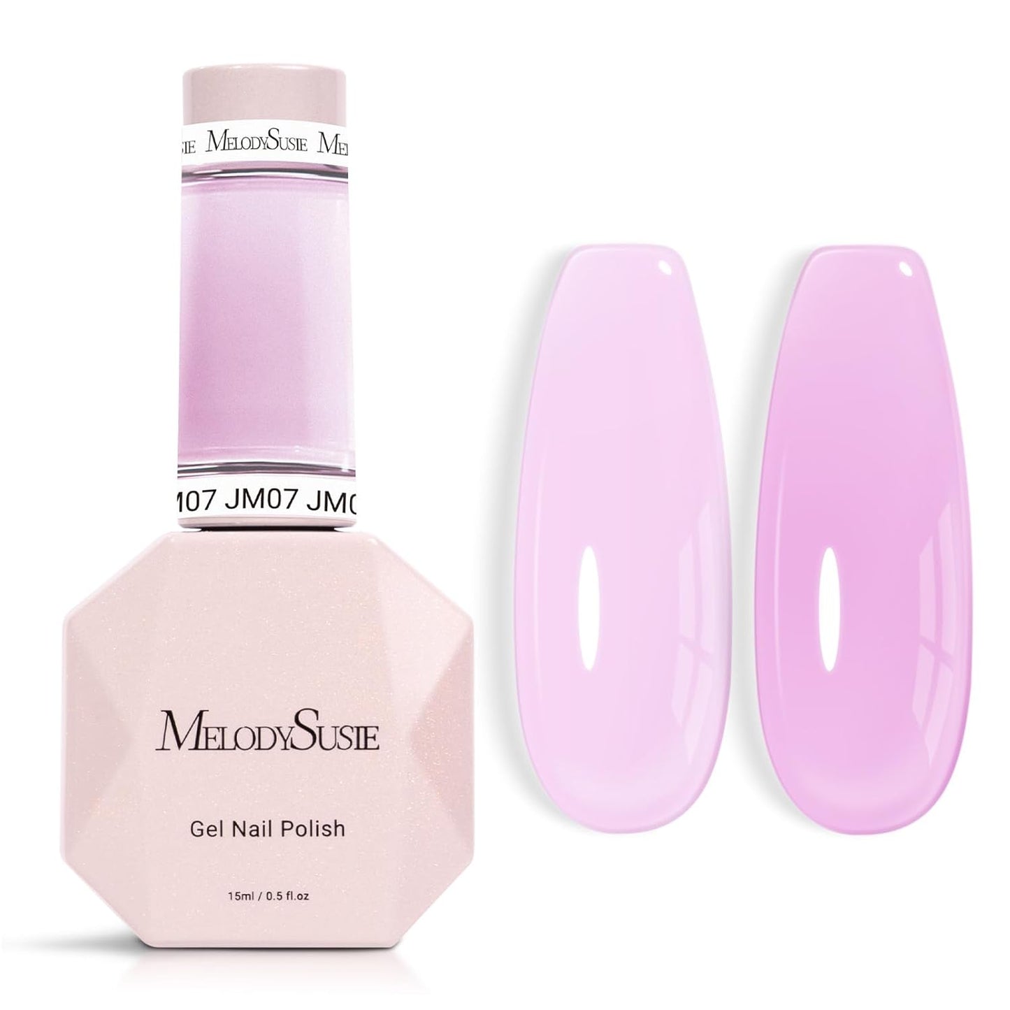 MelodySusie Nude Gel Nail Polish - Milky Pastel Color, 0.5 Fl. Oz | Soak Off UV LED for DIY Manicure