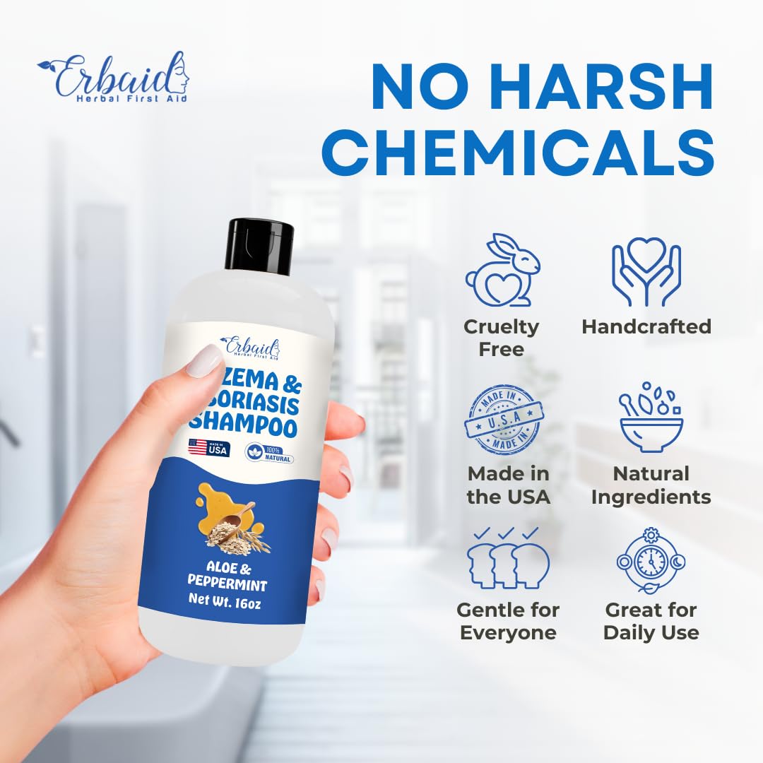 Eczema Shampoo - All-Natural Treatment for Dry, Itchy Skin | Daily Scalp Relief for Men, Women & Kids