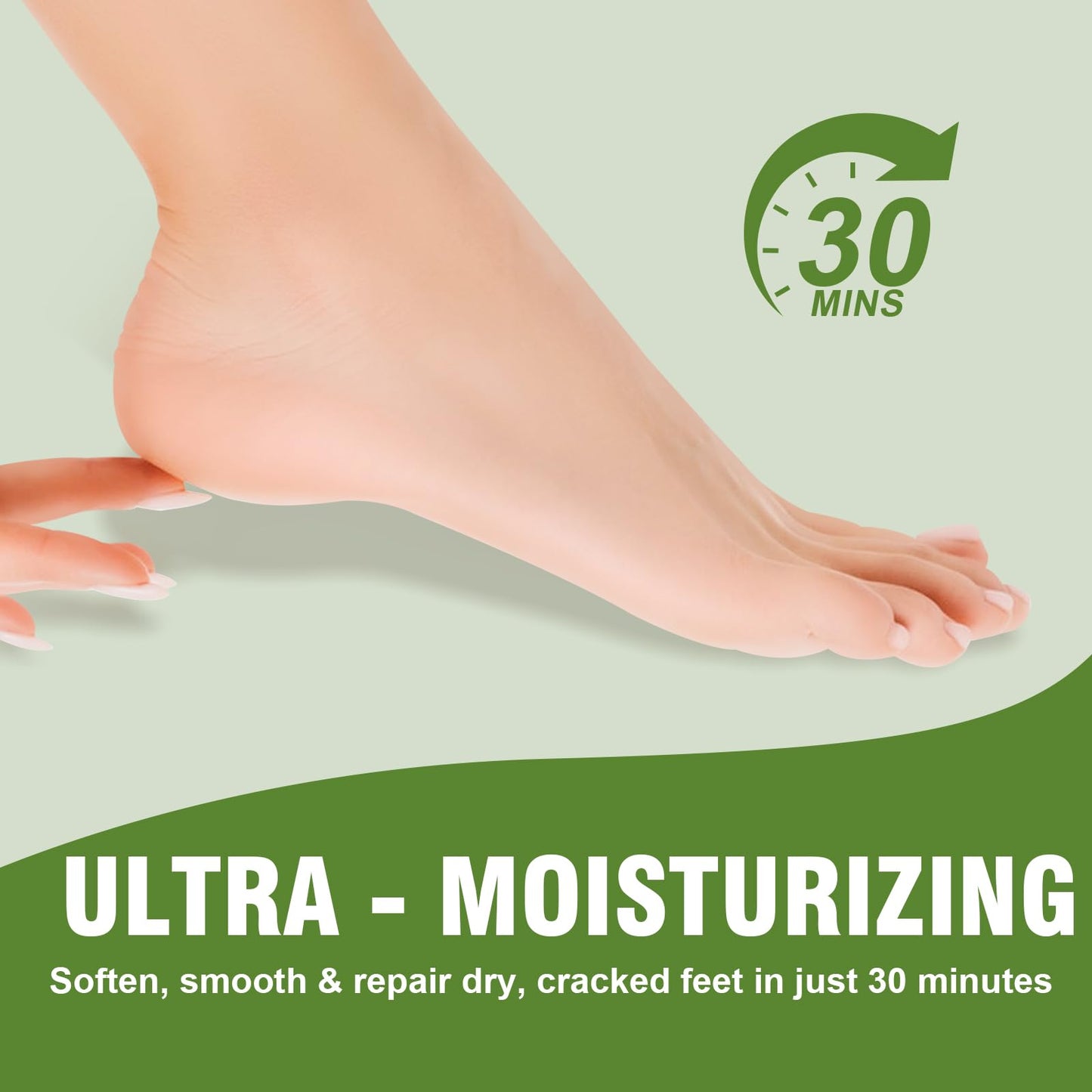 TEAWOO 18 Pairs Moisturizing Foot Masks with Shea Butter, Jojoba Oil, Vitamin E & Urea, Hydrating Foot Mask For Dry Cracked Feet, Moisturizing Socks, Foot Care Spa Gifts, Bulk Gifts for Women & Men