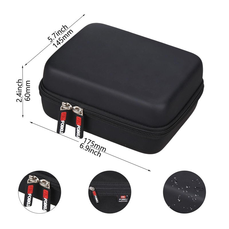 FBLFOBELI Hard Storage Case for Ufree/for Hatteker/for Brightup FK-8788T/ for Wahl 9916-817V Electric Razor Foil Shavers, Hair Beard Trimmer Grooming Shaving Kit Holder (PU Black)