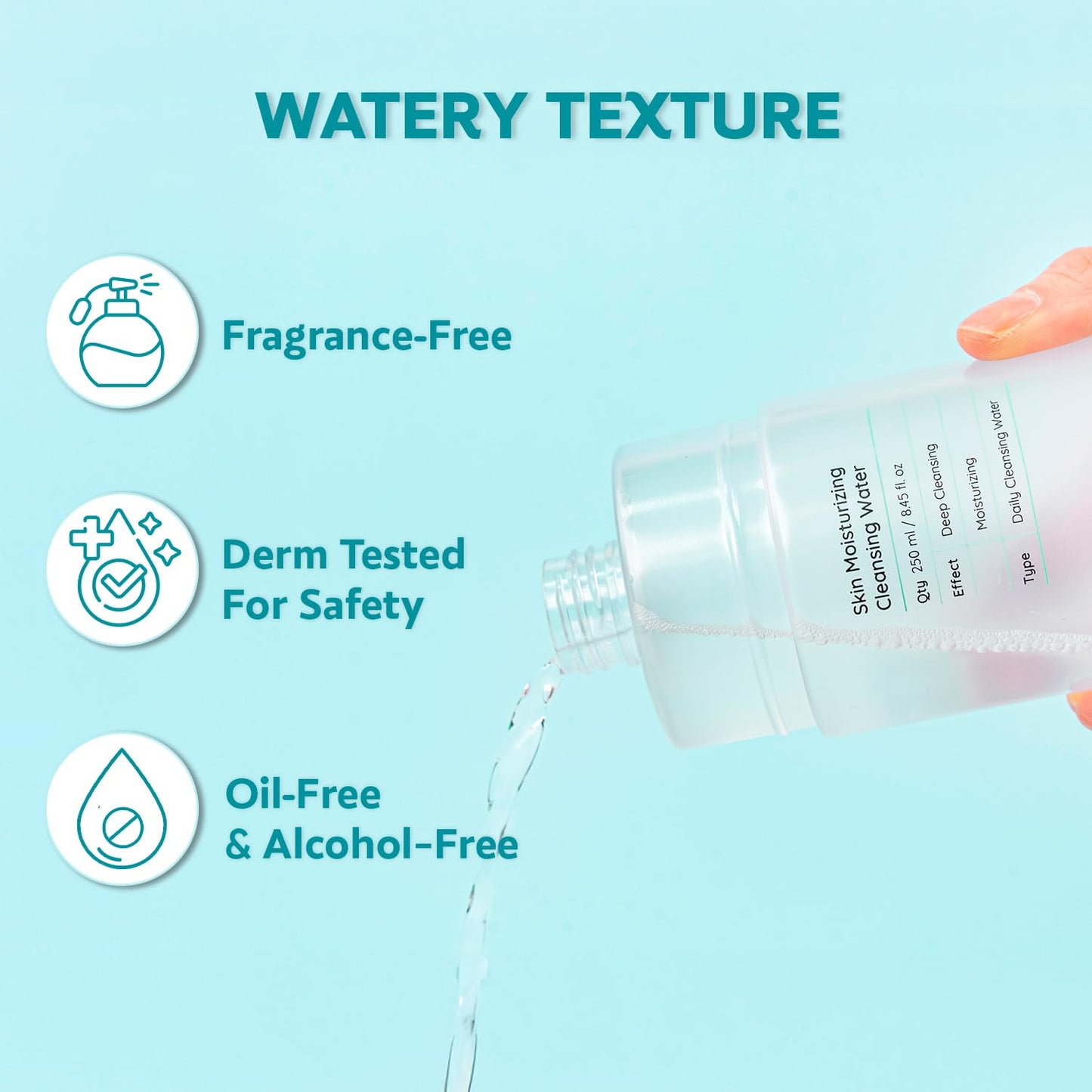 Vacure:treat Micellar Water, Gentle Facial Cleanser & Makeup Remover for Adults, Cleansing & Moisturizing, Suitable for All Skin Type, Natural Ingredients, Postbiotics, Panthenol 8.45 Fl. Oz, 1 Count