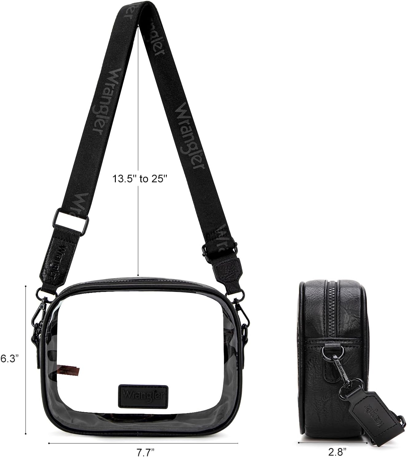 Clear Stadium Bag - Montana West X Wrangler Crossbody Purse for Concerts & Sports Events | Durable & Stylish Design