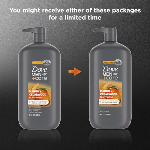 Dove Men+Care Body and Face Wash - Rejuvenating Mango + Cedarwood, 30 oz