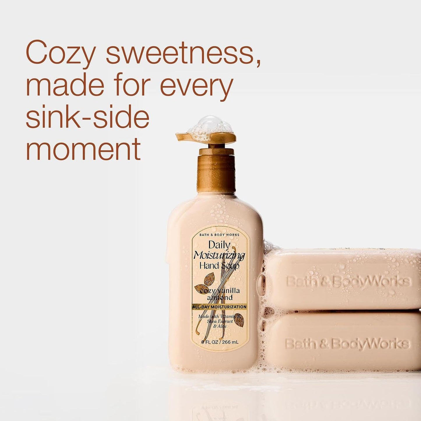 Cozy Vanilla Almond Hand Soap - Moisturizing Formula with Shea & Aloe | 3-Pack