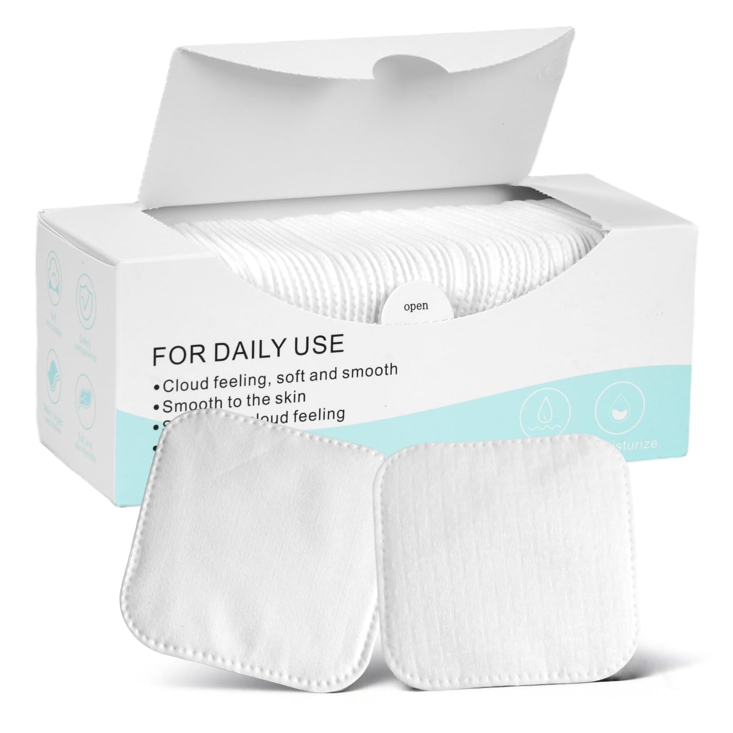 Vexlytra Large Cotton Pads for Face (70 Count) – No Tear & Lint-Free, Triple-Layer Thick Rounds for Makeup Remover, Toner, Exfoliation & Skincare