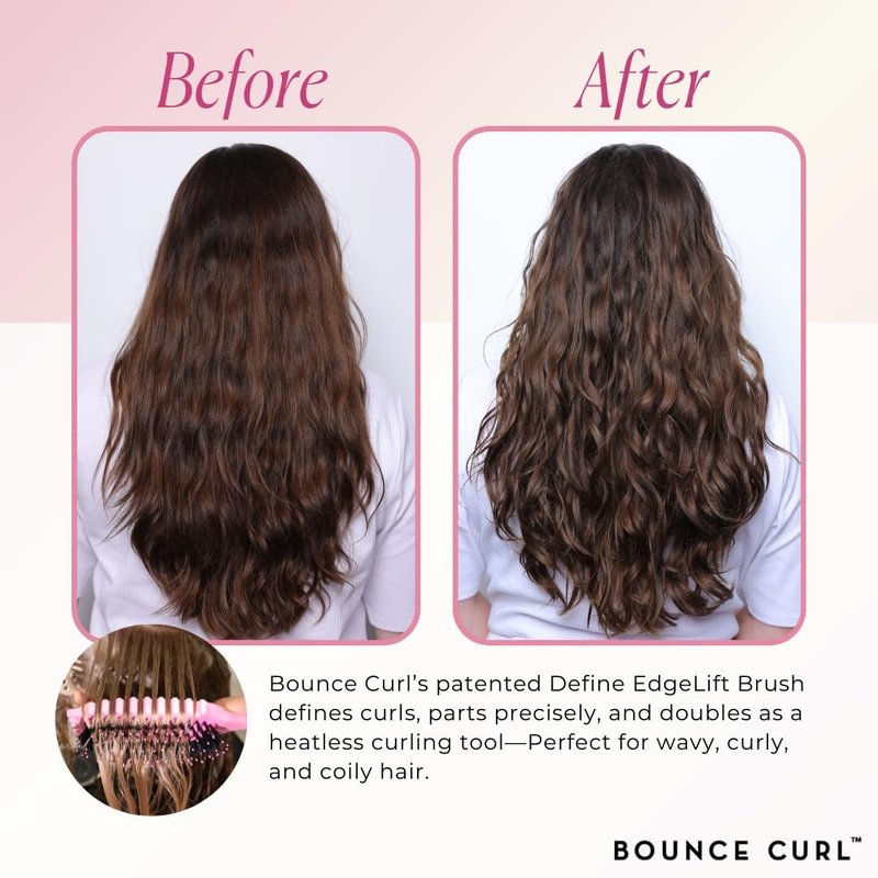 EdgeLift Brush - Professional Hair Styling Tool for Defined Edges | Orchid Color