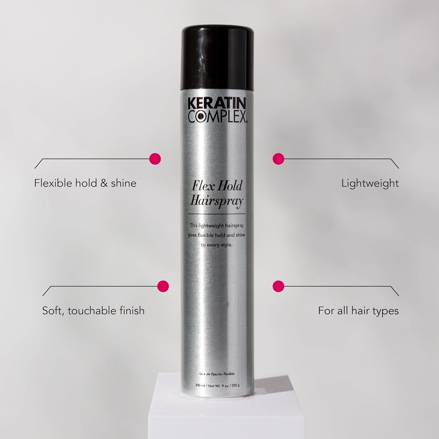 Keratin Complex Flex Hold Hairspray - Strong Hold & Frizz Control | 9 oz. Size