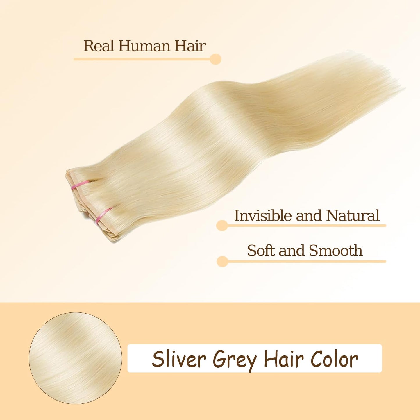 18 Inch #613 Clip in Hair Extensions Real Human Hair 120g/7Pcs,Full Shine Honey Blonde Remy Human Hair,#613 Blonde Straight Clip ins Brazilian Virgin Human Hair Extensions