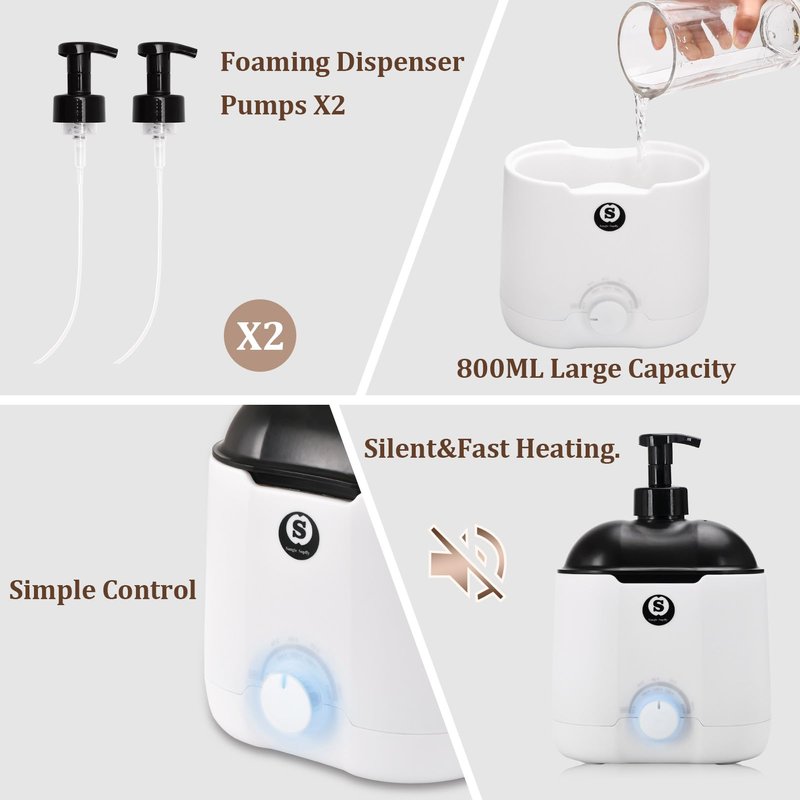 Hot Lather Machine SANGLE SOPFFY,Shaving Cream Warmer for Men -800ML Large Capacity Heated Shaving Cream Dispenser for Home Salon Barber Shop Spa With 2 Pumps,Christmas and Birthday Gift for Men
