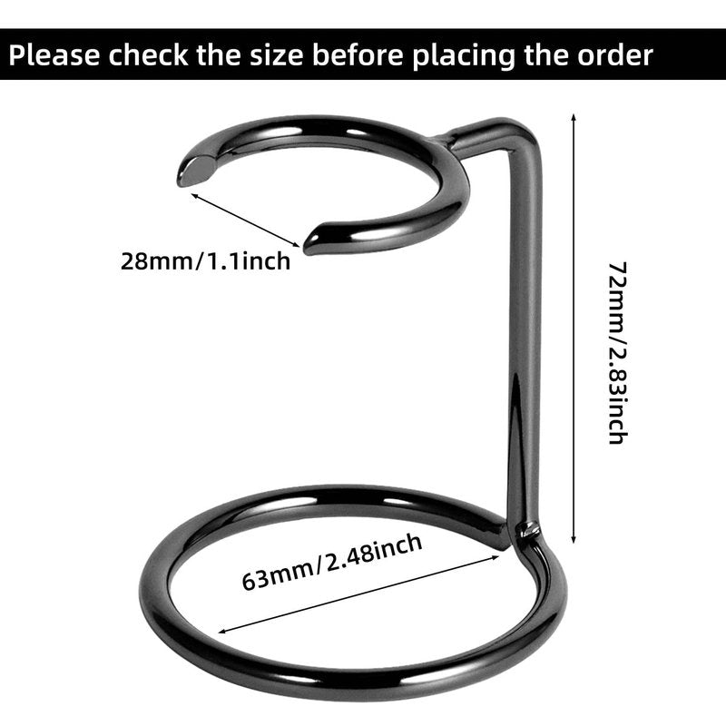 Grandslam Shave Brush Stand Stainless Steel for Badger Shaving Brushes Holder Height 2.8inch/7cm Space Saver