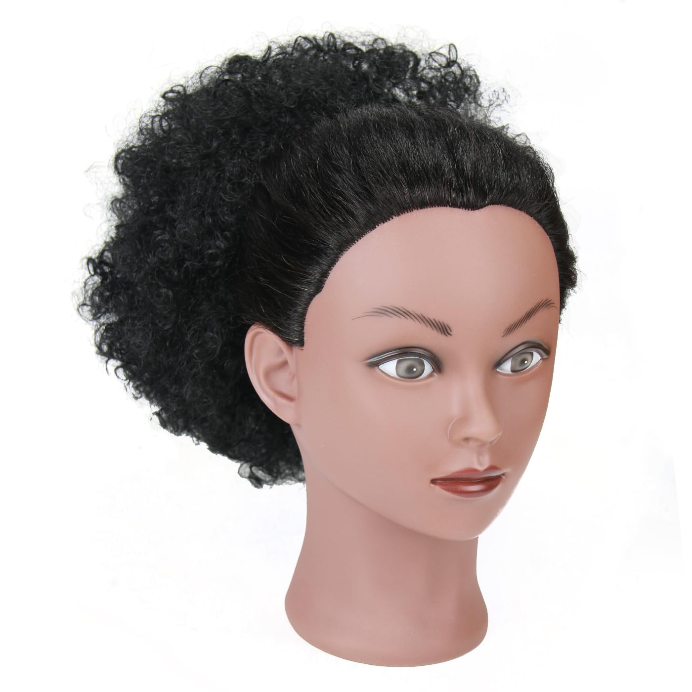 Afro Puff Drawstring Ponytail Extension - Short Curly Clip-On Bun for Black Women | Kinky Texture (1#)