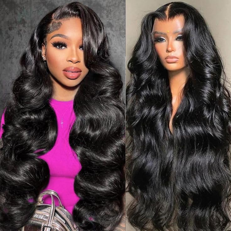 Burgundy 250 Density Human Hair Wig - 30 Inch 13x6 Deep Wave Lace Front | Pre-Plucked HD Transparent Lace Frontal for Women