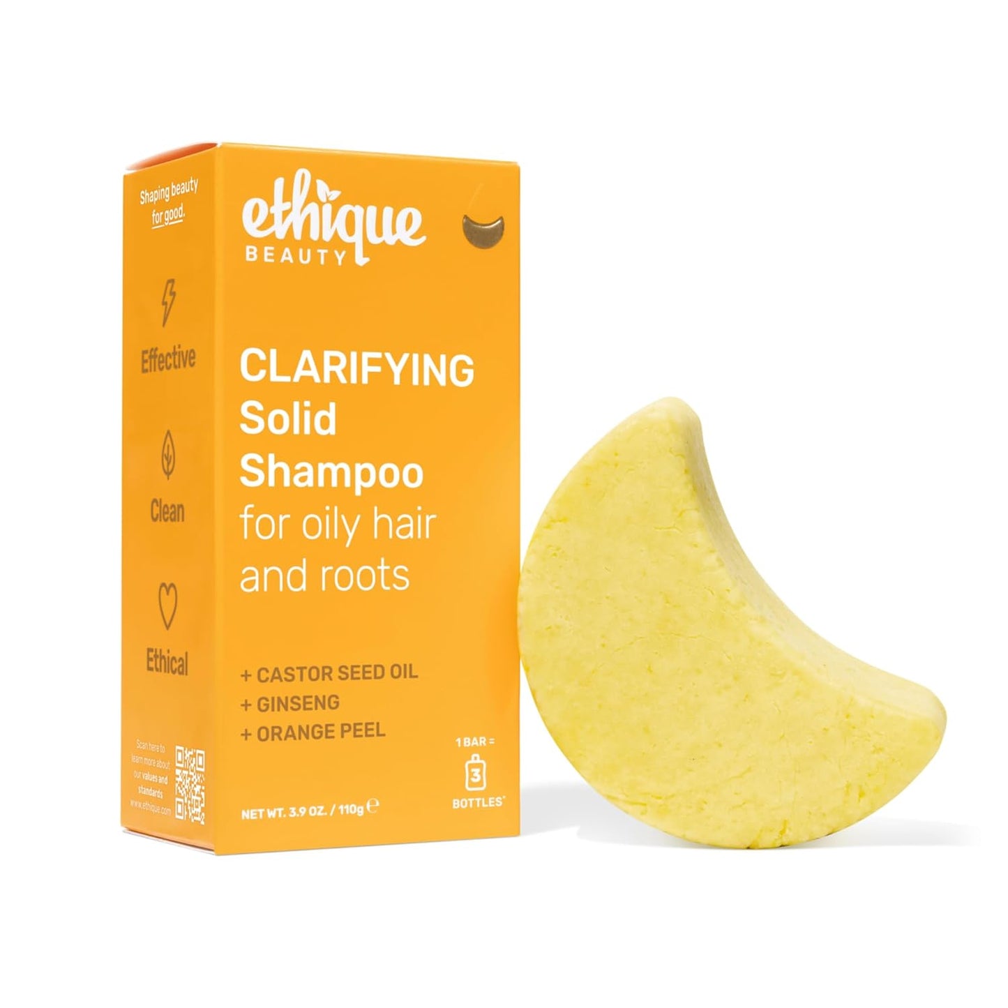 Ethique Smoothing Shampoo Bar for Frizzy Hair - Coconut Butter, Plastic-Free, Vegan | 3.88 oz