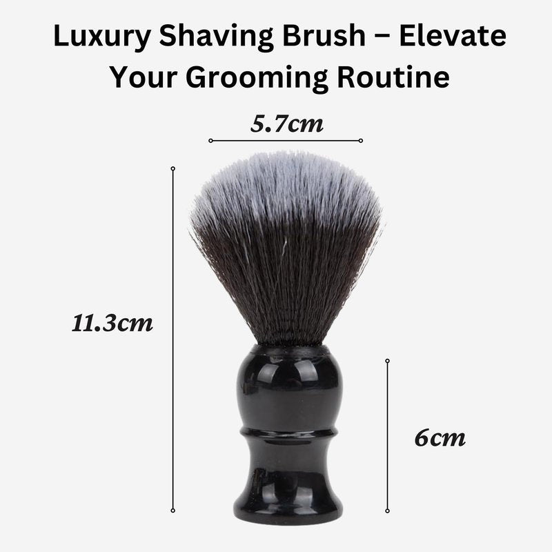 Premium Badger Shaving Brush for Men – Soft Bristles & Wood Handle | Perfect Shaving Cream Brush for Wet Shave | Luxury Gift for Men, Dad & Boyfriend, Black