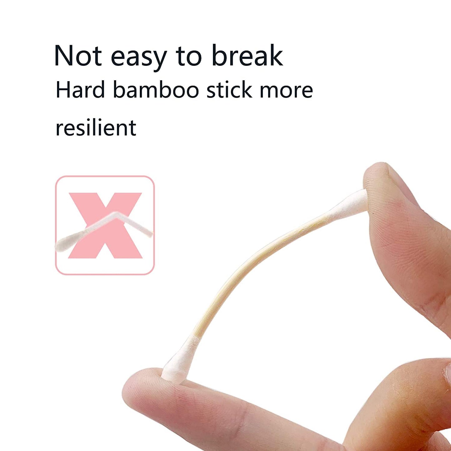 Bamboo Cotton Swabs - Eco-Friendly Wooden Q-Tips | 1200 Pack