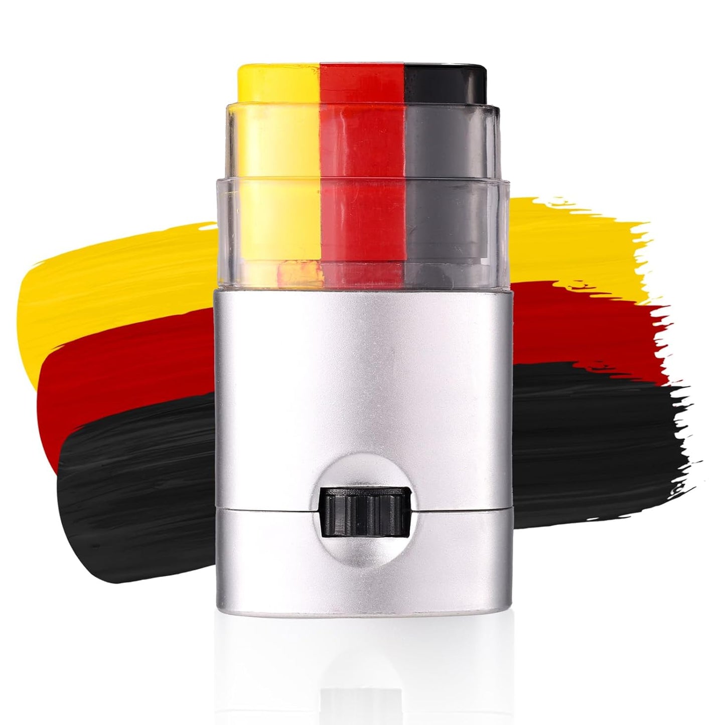 Sports Face Paint Stick Set - 4 Colors for Football, Soccer & Baseball | Safe, Blendable Makeup for Athletes (Black, Red, Yellow)