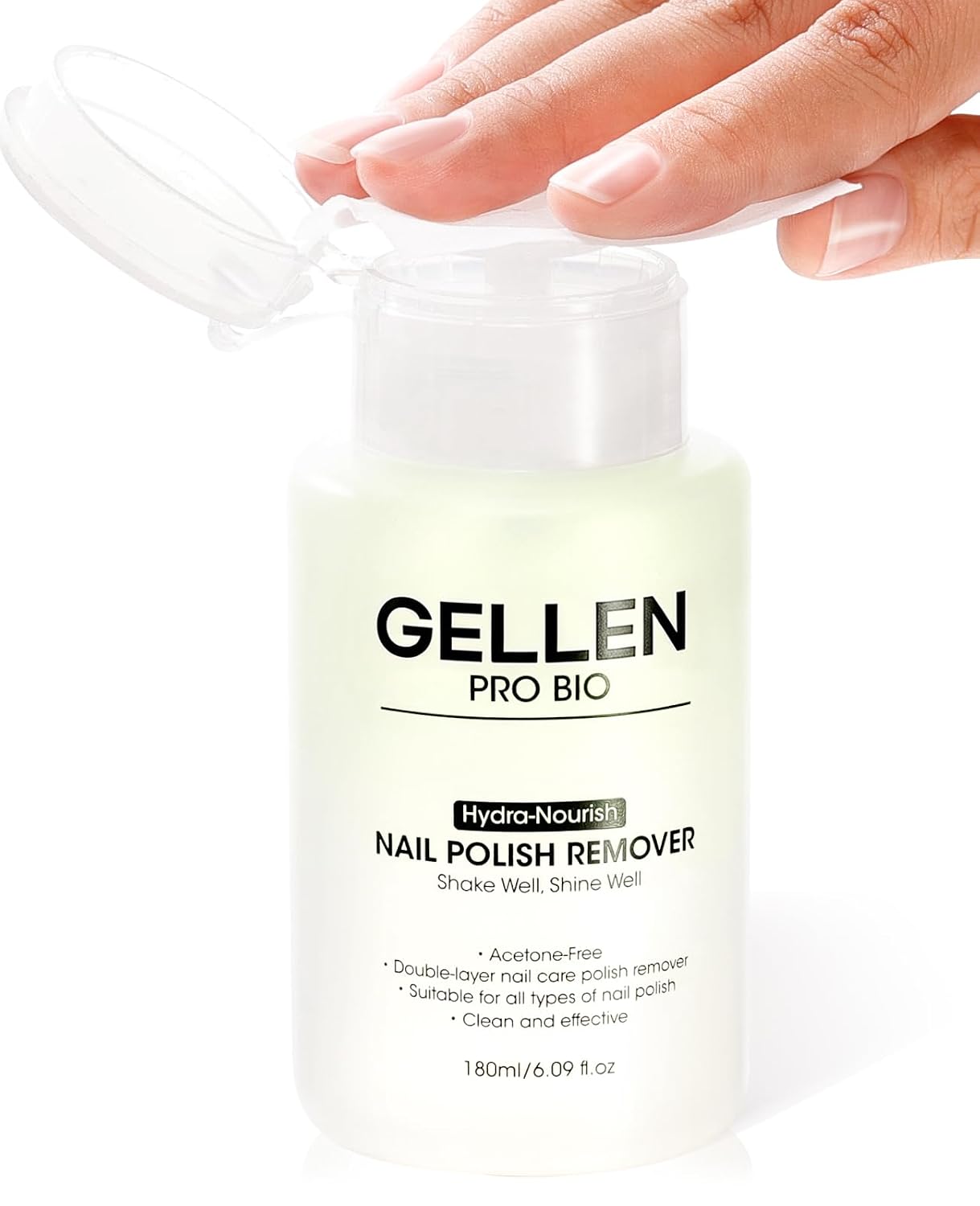 Non Acetone Nail Polish Remover - Quick Dry Formula, Gentle Pump | 6.09 Fl Oz