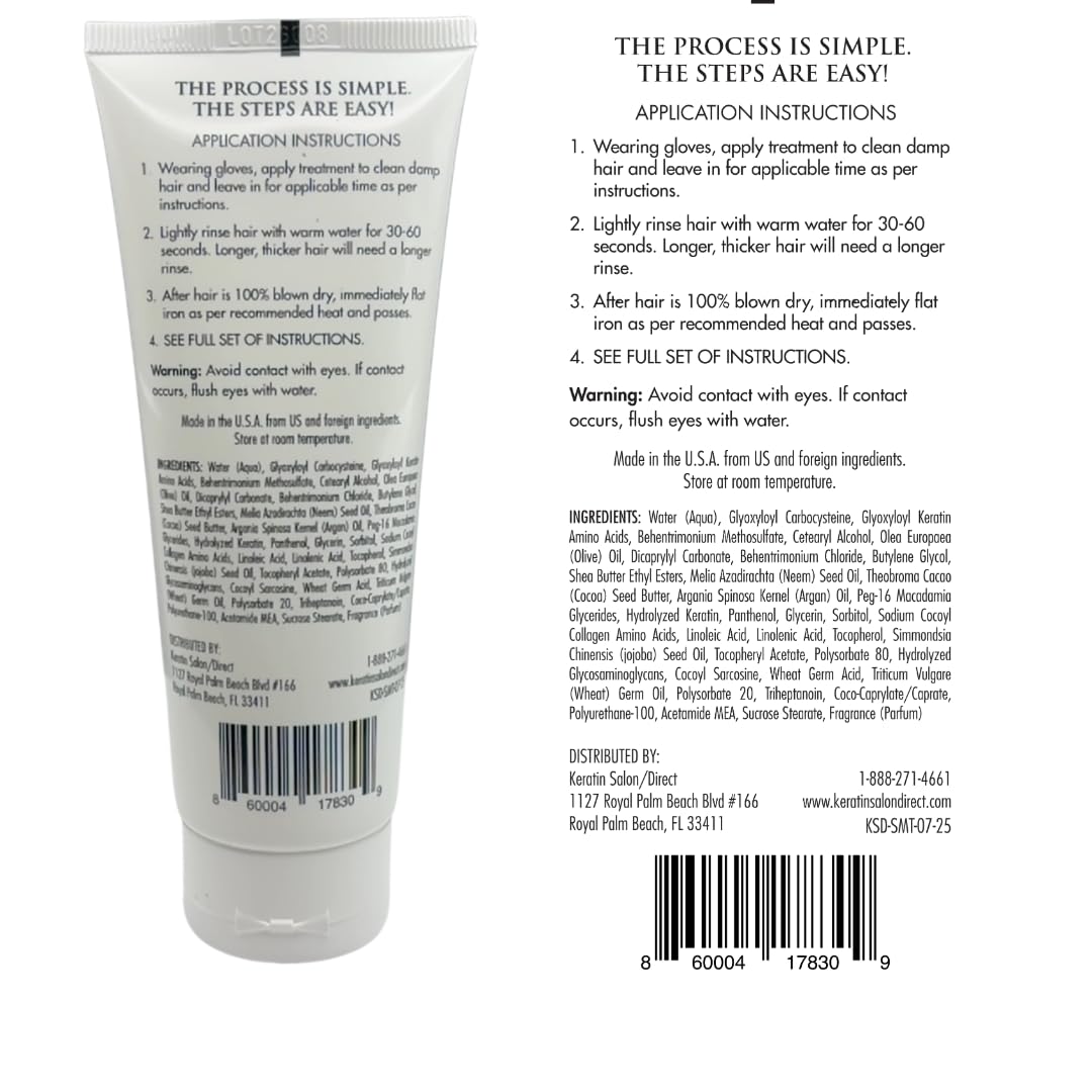 Keratin Hair Treatment - Frizz Control & Smoothing Cream | 4 oz, Formaldehyde Free for Curly & Damaged Hair