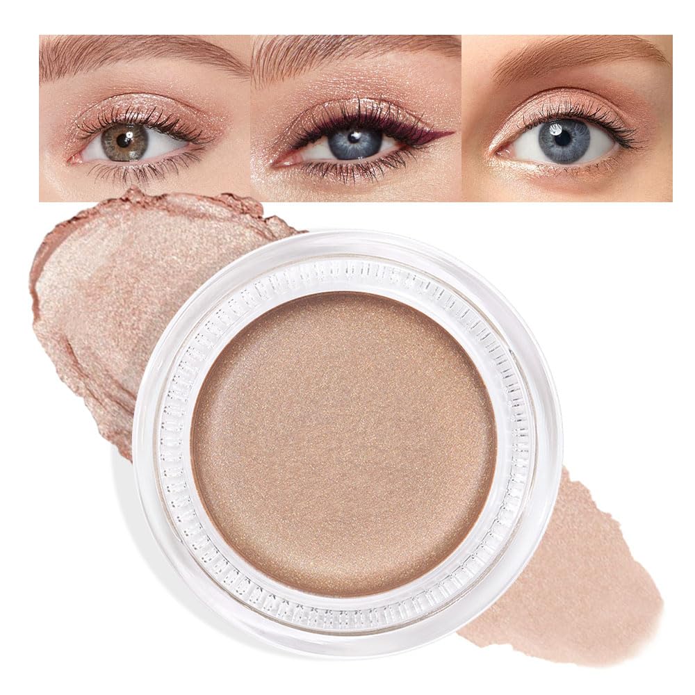 Antique Rose Shimmer Eyeshadow Palette - Cream Glitter Holographic Makeup for Mature Women | Talc-Free, Paraben-Free, Cruelty-Free