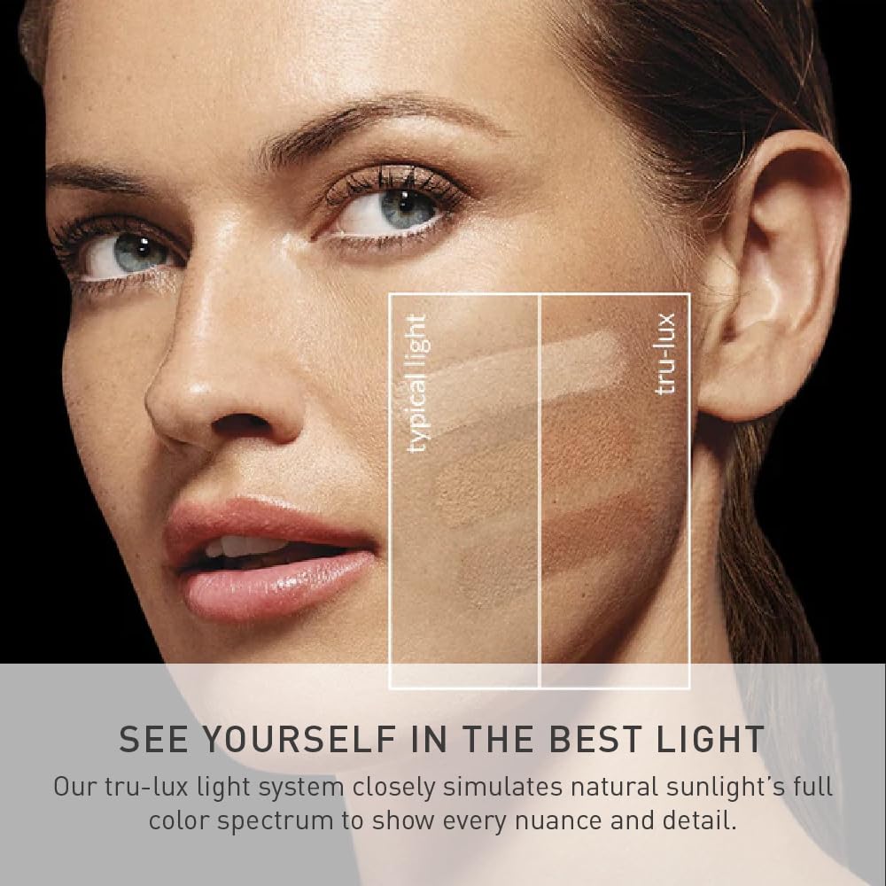 simplehuman Sensor Mirror Trio, 1X 5X 10X Magnification, Round Rechargeable Beauty Makeup Mirror, Tru-Lux® Full-Spectrum Light, Dual Light Settings, Adjustable Brightness, Brushed Stainless Steel