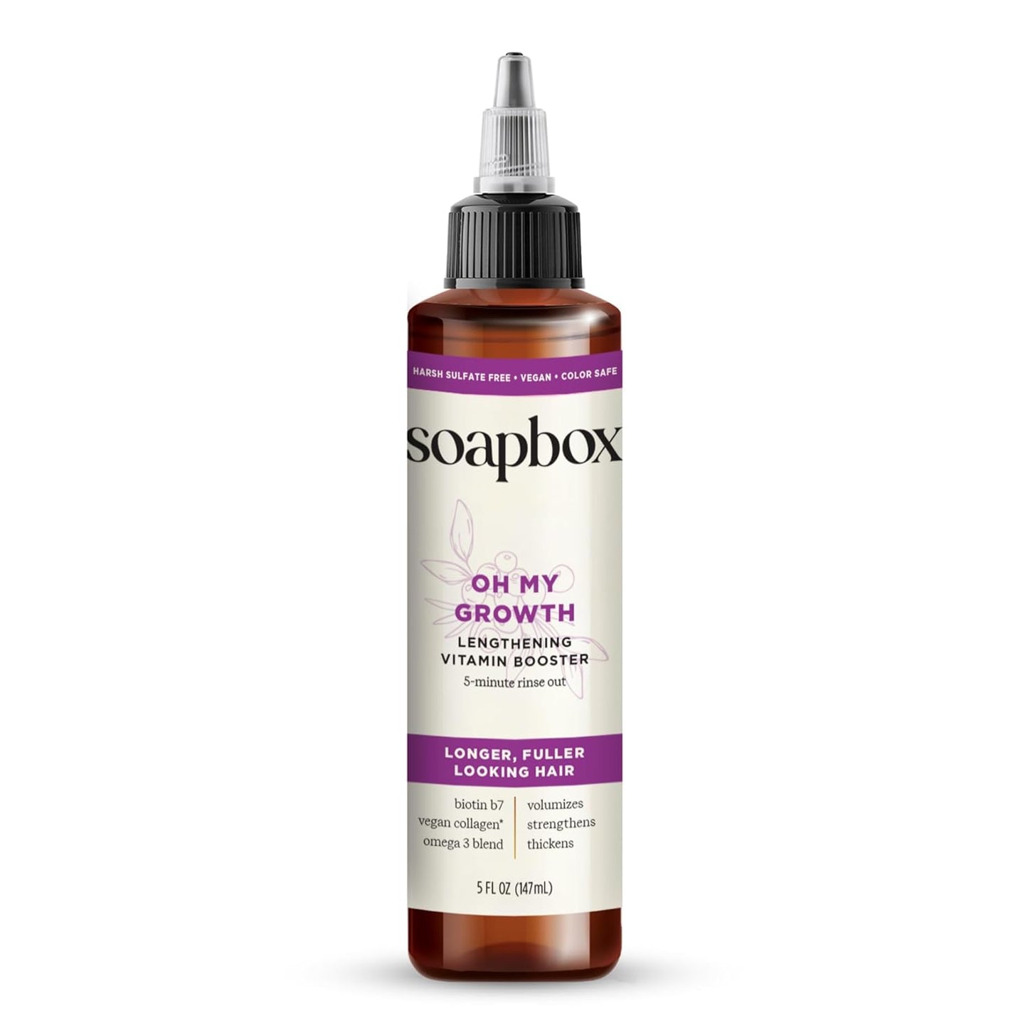 Lengthening Vitamin Booster Hair Treatment - Thicker, Fuller, Stronger Hair with Biotin & Vegan Collagen | 5oz