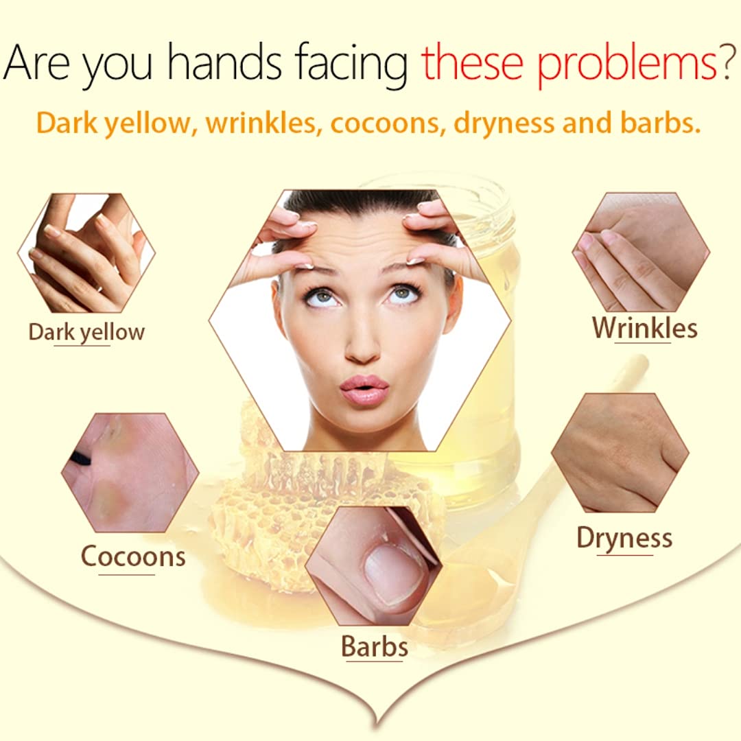 La Milee Hand Mask Milk Honey Peel Off Hand Wax Moisturizing Hydrating Nourishing Exfoliating Hand Film Hands Care paraffin110g