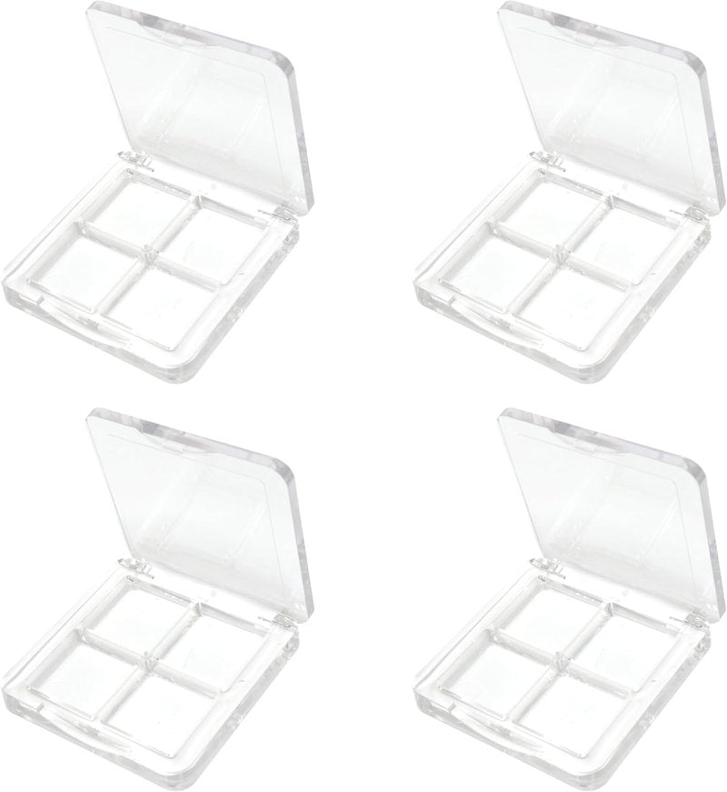 Clear Acrylic Lipstick Palette - 4PCS Empty Cosmetic Container for DIY Eyeshadow & Lipstick