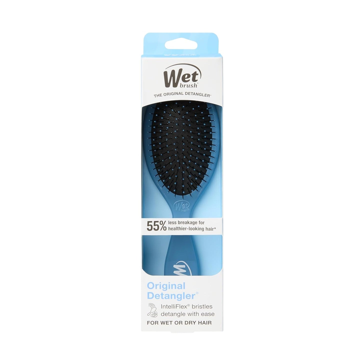 Wet Brush Original Detangler Hair Brush - Elemental Blue | Ultra-Soft IntelliFlex Bristles for Easy Detangling
