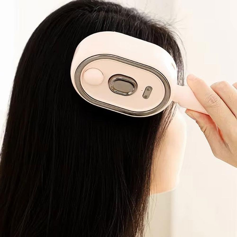 Electric Spray Air Cushion Massage Comb, 2026 Air Cushion Brush with Self-Cleaning, Anti-Tangle for Both Long/Short Hairs Home Spa Cleaning Grooming Styling Detangling (White)