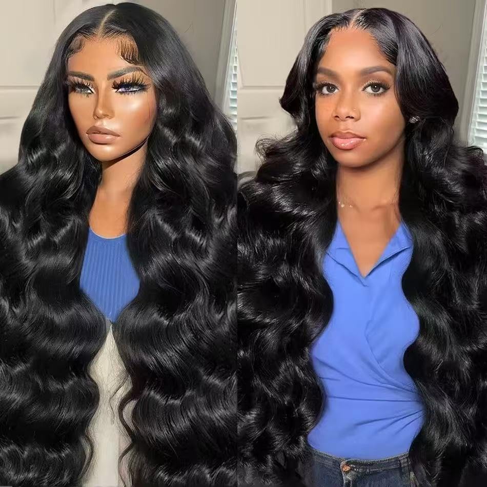 Burgundy 250 Density Human Hair Wig - 30 Inch 13x6 Deep Wave Lace Front | Pre-Plucked HD Transparent Lace Frontal for Women