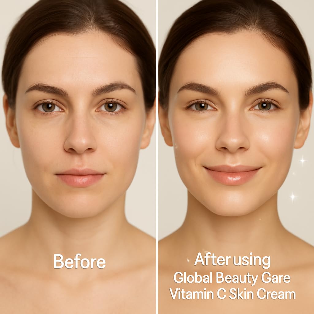 Global Beauty Care Vitamin C - Skin Cream with Niacinamide, AHA & Vitamin E, available in 1, 2, 3 Pack