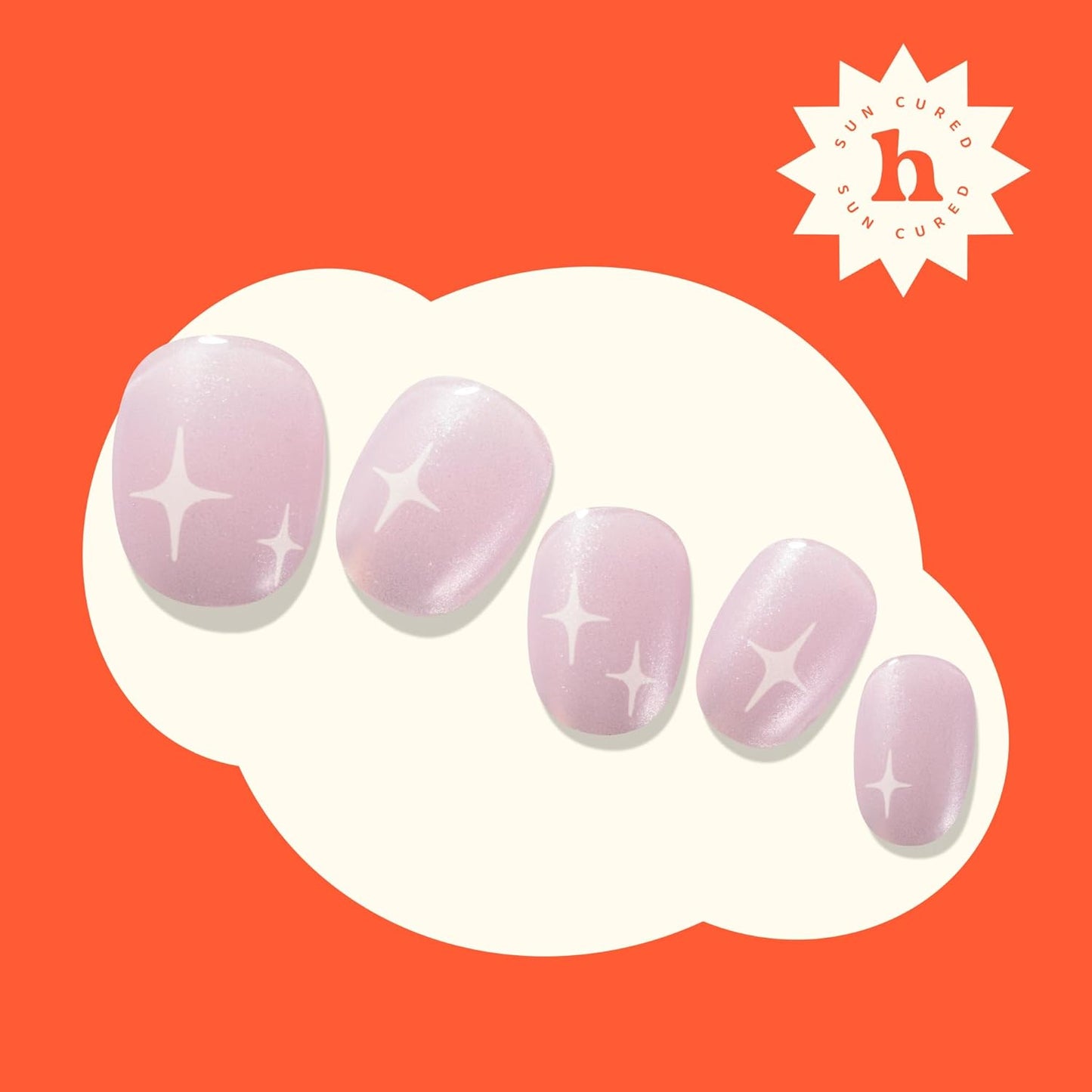 Semi Cured Gel Nail Strips - Glitter Pink | Easy Apply & Remove, Salon Quality | 28 Strips, Prep Pads & Nail File Included