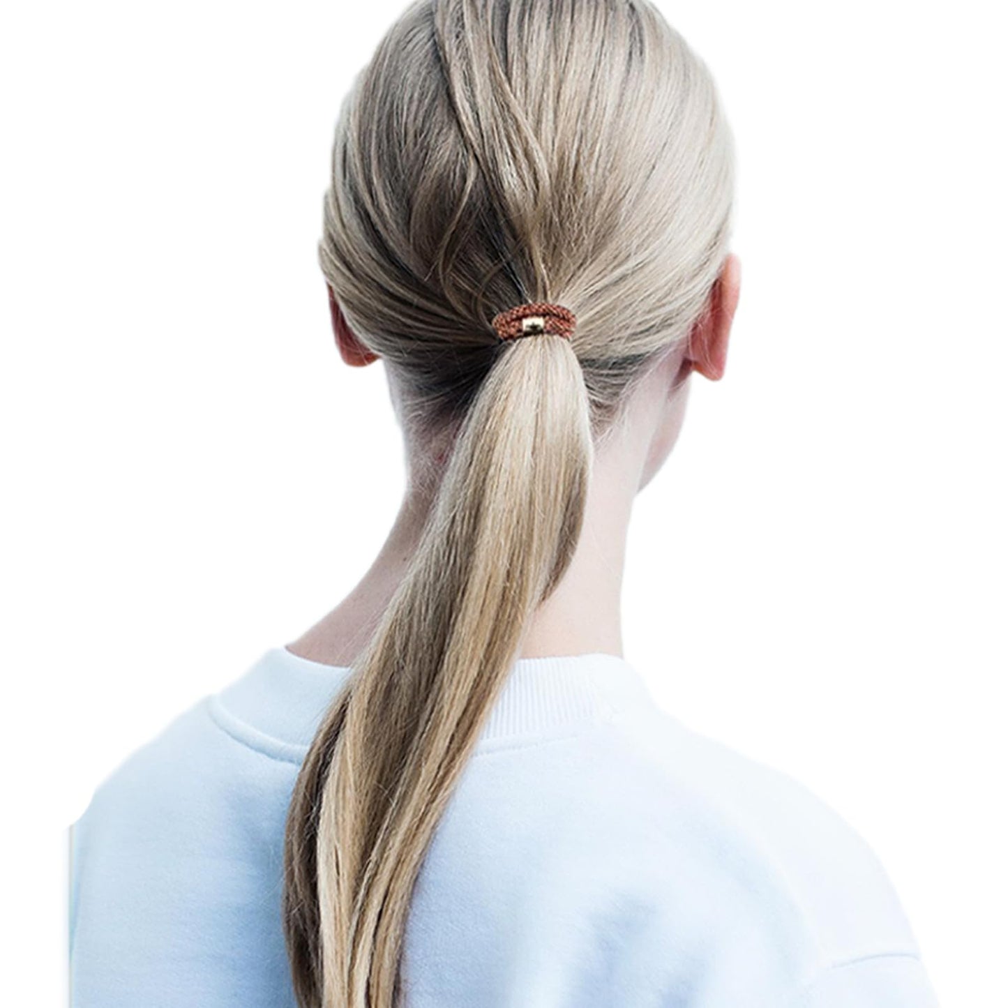 10 Pcs Hair Scrunchies Braided Elastic Hair Ties Hair Bands Ponytail Holder Hair Accessories for Girls and Women Black and Coffee