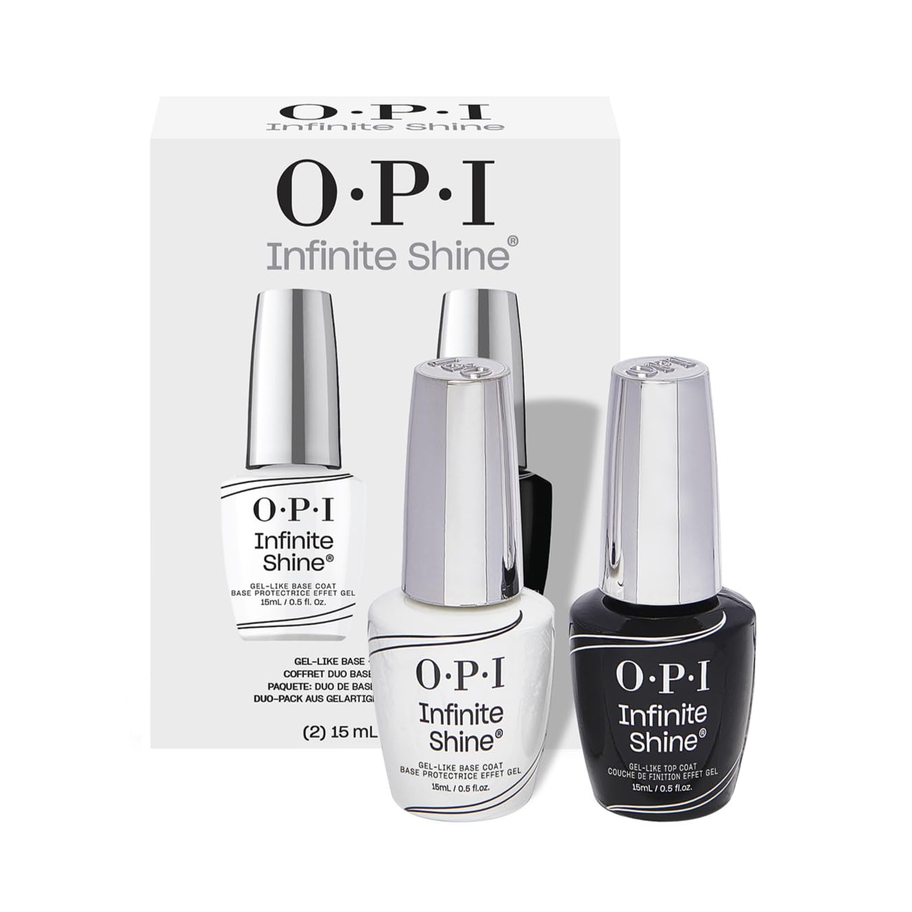 OPI Infinite Shine Long Wear Nail Polish - Clear Gel Base & Top Coat | Vegan, Long Lasting Protection