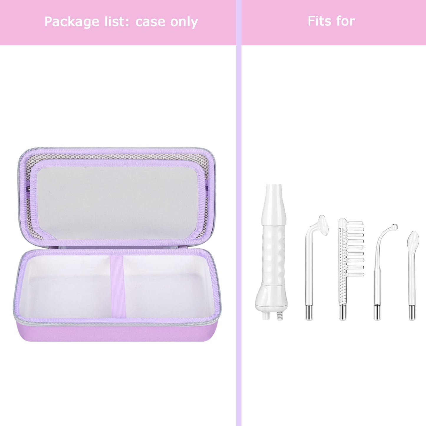 FBLFOBELI Hard Storage Case Compatible with NuDerma/for Houzzi/for Signstek/for APREUTY/for FAZJEUNE/for NewWay Professional Clinical Portable Handheld High Frequency Skin Wand Machine (Purple)
