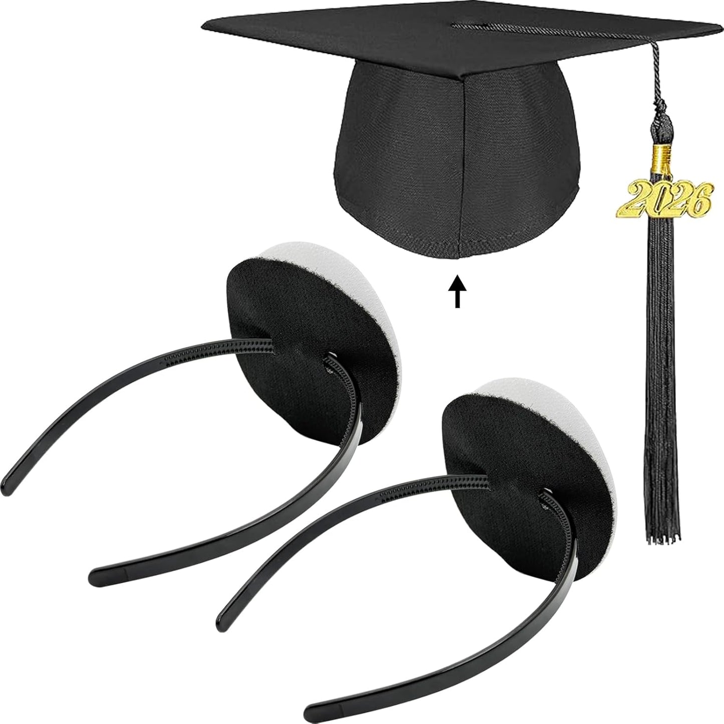 Graduation Cap Headband - No-Slip Comfortable Design with Premium Hook and Loop Fastener | Fits Most Head Sizes