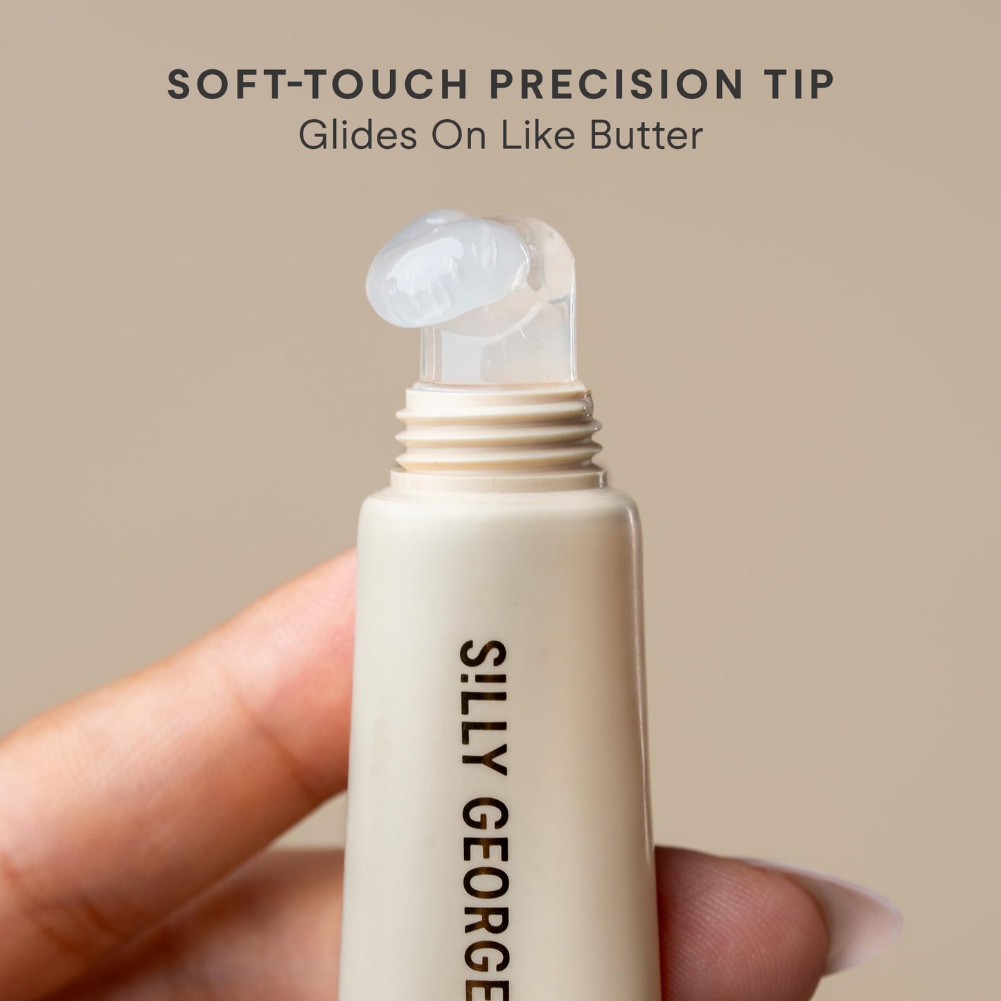 Silly George Lip Gloss Revival - Glossy Hydrating Shine with Peptides, Shea Butter, & Moisturizing Argan, Macadamia, Babassu Oil for Dry Lips, Clean Beauty Products, Veil, Travel Size 5ml Tube