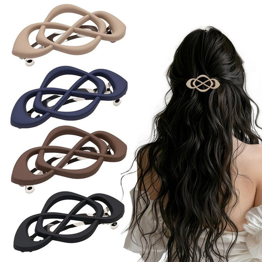 Vintage French Barrette Hair Clips, Hair Barrettes Hair Accessories for Women Girls, Elegant Retro Non Slip Clip with Classic Design Thick to Thin, Stylish Accessories Hair (Color Mixing A, 4PCS)