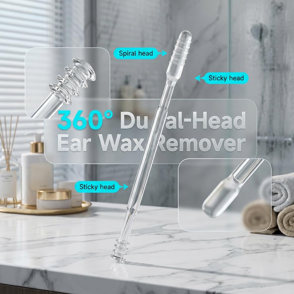 Reusable Sticky Ear Cleaning Stick, 2026 New 24 Pcs Ear Wax Removal Tools, Gentle Adhesive Ear Pick for Ear Wax Cleaning, Home Personal Care Kit (24PCS)