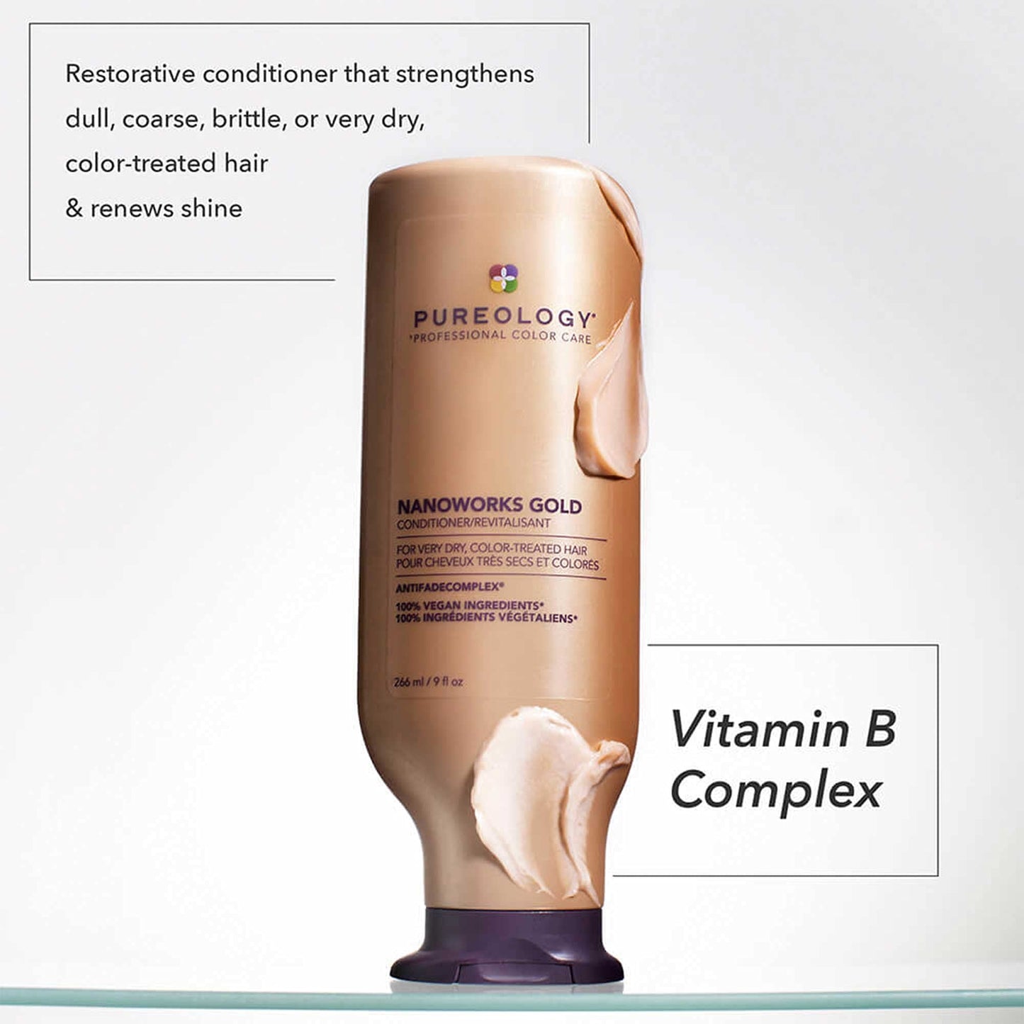 Pureology Nanoworks Gold Conditioner | For Very Dry, Color-Treated Hair | Restores & Strengthens Hair | Sulfate-Free | Vegan | Updated Packaging | 1.7 Fl. Oz. |