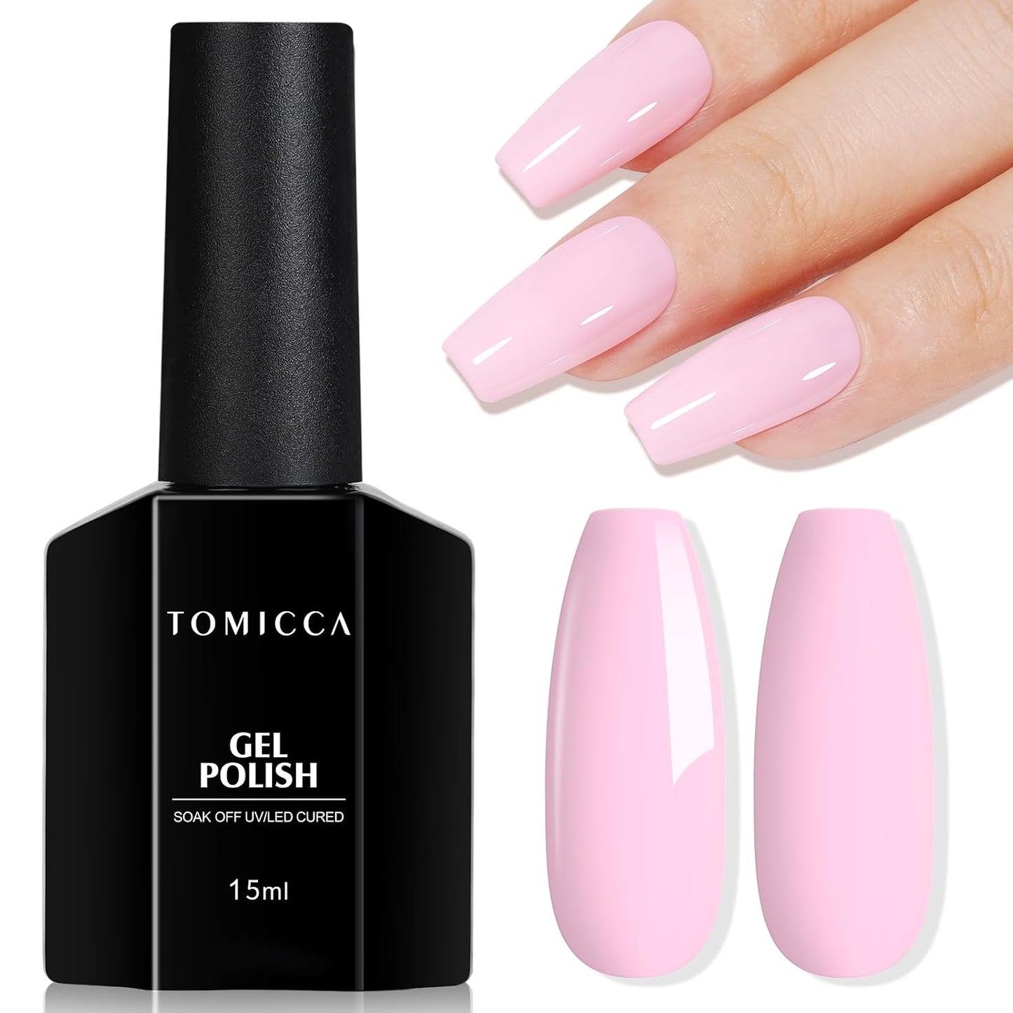 TOMICCA Gel Nail Polish - Dark Orange Autumn Winter Color | Long Lasting High Gloss Soak Off UV LED for DIY Manicure