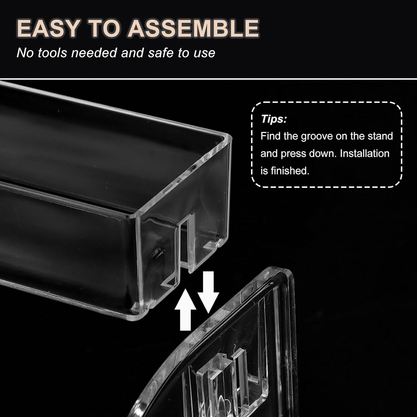Nail Polish Organizer - Clear Acrylic Makeup Stand & Eyeglasses Display Rack | 6-Layer Storage Tray