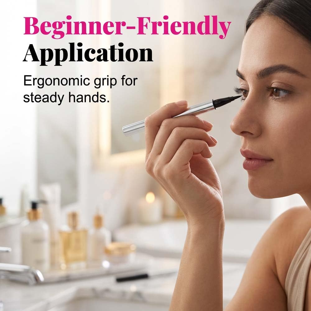Long Lasting Waterproof Liquid Eyeliner - 24 Hour Smooth Application, Ultra Creamy Texture | 1 Piece