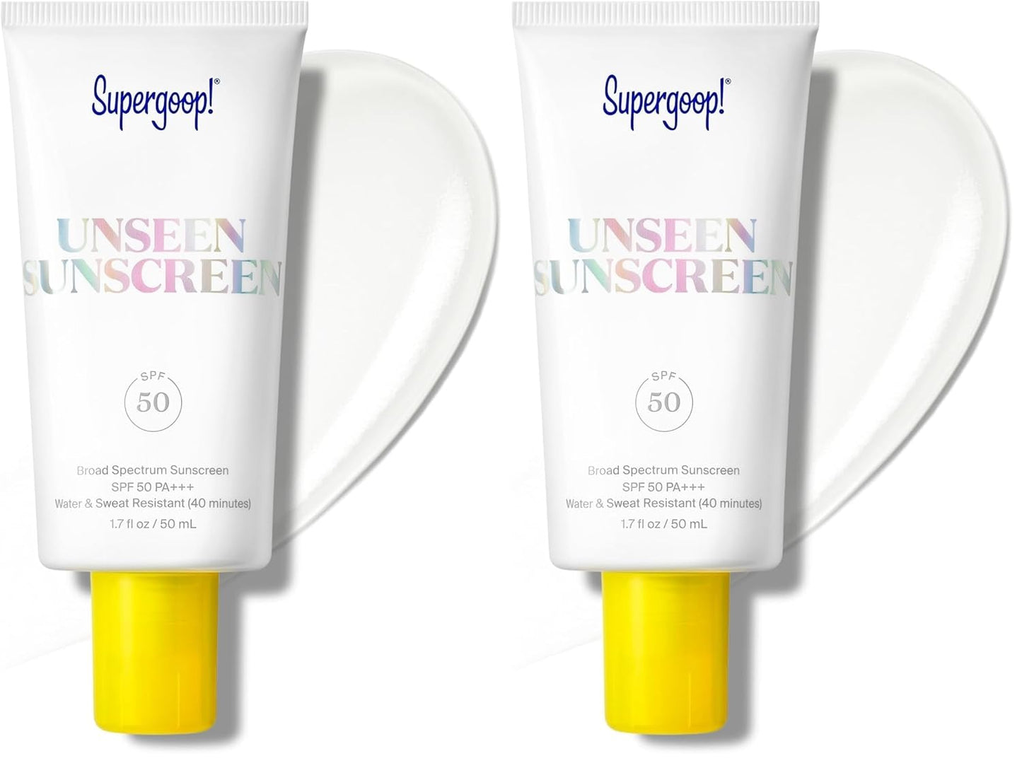 Supergoop! Unseen Sunscreen - Clear Invisible Face Sunscreen & Makeup Primer | Oil-Free, Weightless, All Skin Types