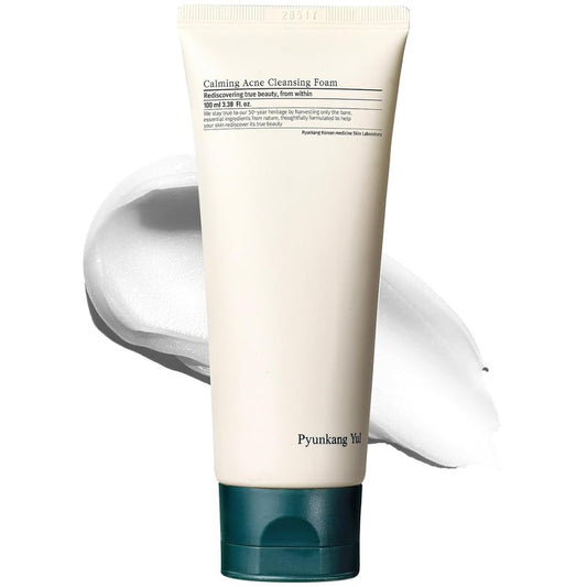 Pyunkang Yul Calming Cleansing Foam - Low pH Facial Wash with Witch Hazel & AHA | 3.38 Fl. Oz