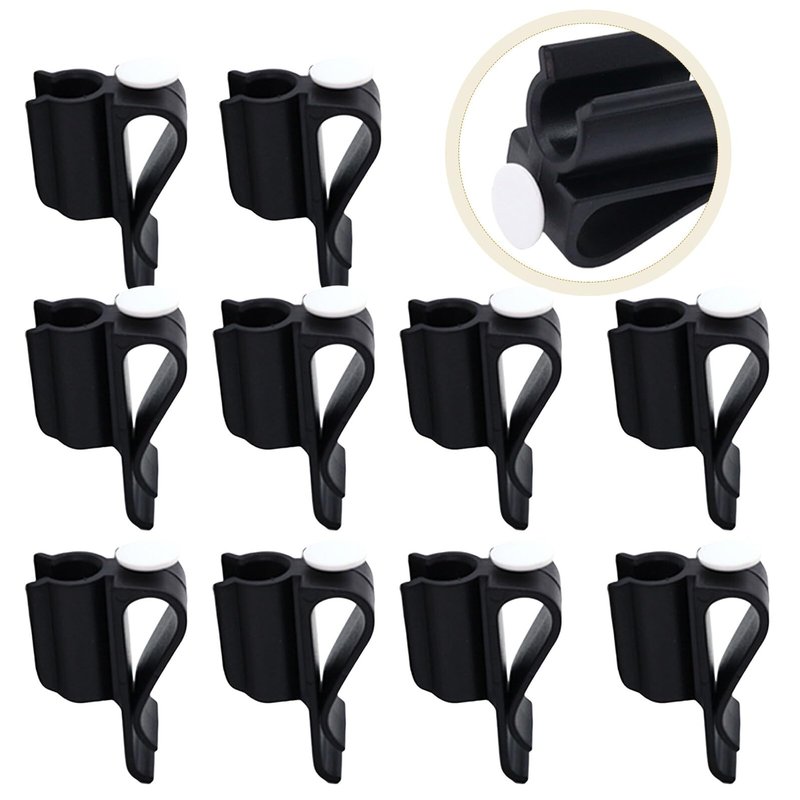 POPETPOP Golf Club Bag Clips On: 14 Pack Plastic Putter Clamp Holder Organizer - Durable Golf Accessories for Men Women Golfer (Black)